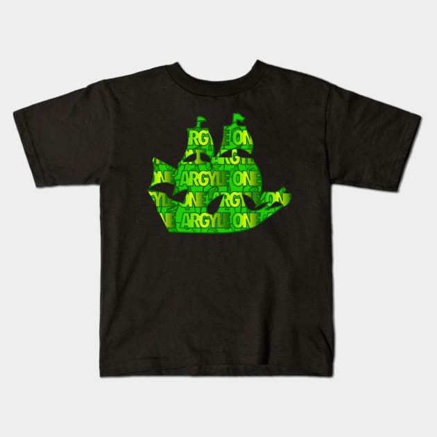 One Argyle Pattern Kids T-Shirt by RDandI